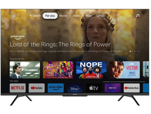 Téléviseur Google Skyworth 55 pouces avec écran UHD sans cadre et assistant Google