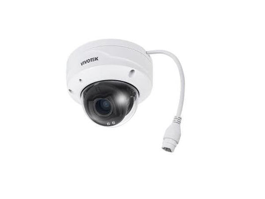 Vivotek C-Ser, dôme extérieur à focale variable, 5 Mpx, analyse IA, IP66/IK10, 30 M IR