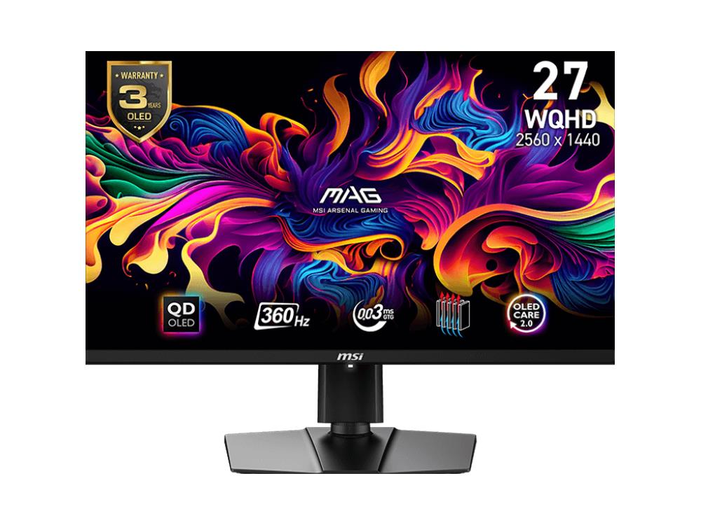 Msi 27 Inc Qd-Oled 2560 x 1440 (QHD) Adaptive Sync