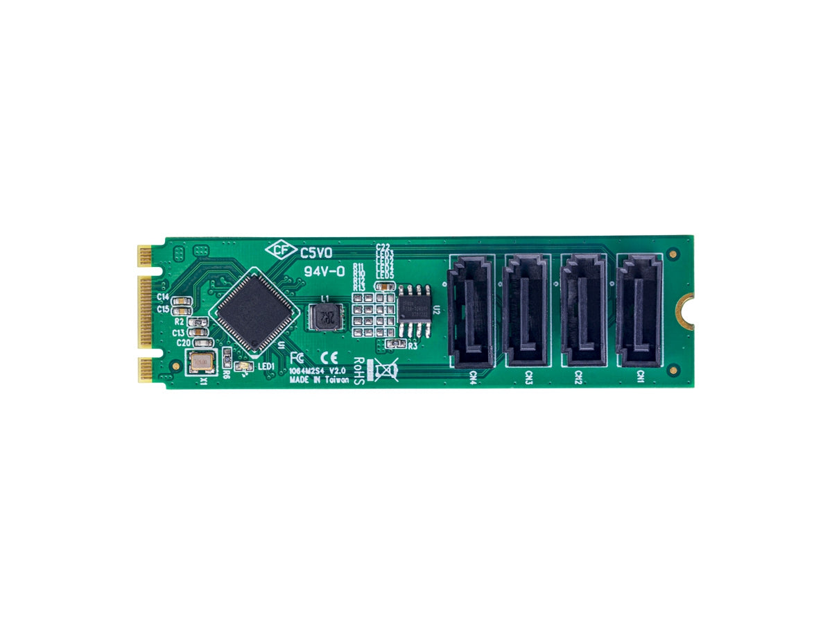 Carte adaptateur Startech 4 ports M.2 vers Sata, M.2 Pcie 3.0 vers disque dur Sata