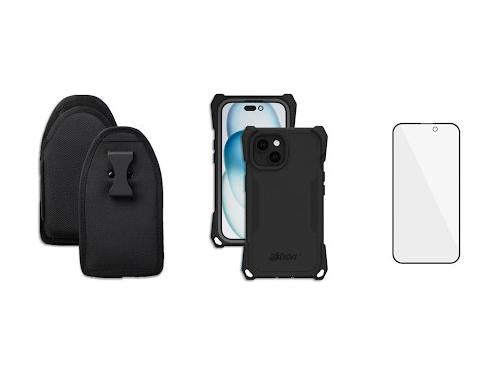 The Joy Factory Iphone 15 Case With Glass Screen Protector And Bel