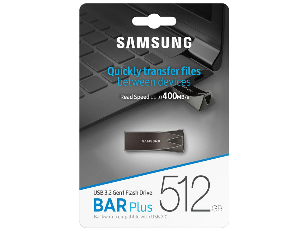 Samsung Bar Plus 512Gb Usb 3.2 Flash Drive Titan Gray