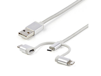 Cable USB multicargador Startech de 1,8 m (6 pies), USB-A a Lightning/U