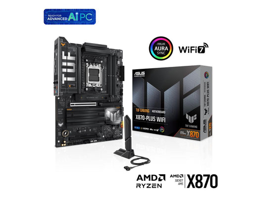 Asus Tuf Gaming X870-Plus Wifi Amd Am5 Ryzen Max 256Gb Ddr5 Atx
