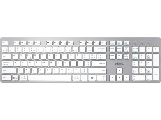 Clavier de bureau Adesso Multi-Os à commutateurs ciseaux (blanc)