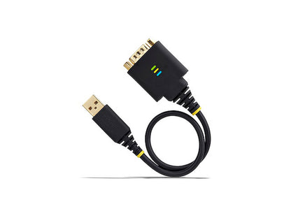 Cable adaptador USB a serie Startech de 30 cm (1 pie), retención de COM, entrada