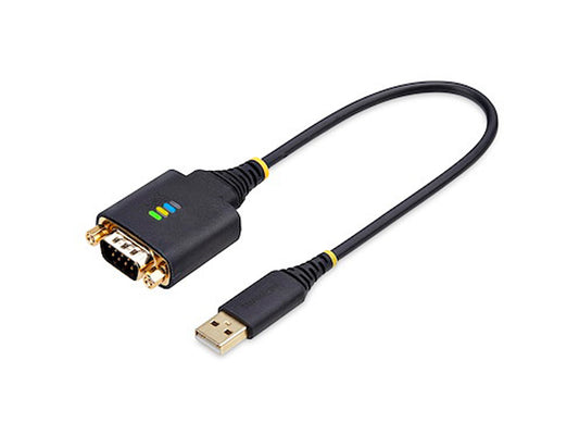 Cable adaptador USB a serie Startech de 30 cm (1 pie), retención de COM, entrada
