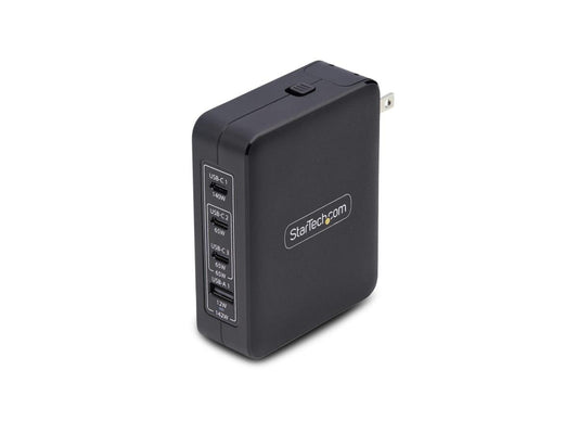 Cargador de pared Startech USB-C de 140 W, 3 puertos USB-C/1 puerto USB-A, PD 3.1 Gan Po