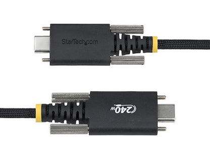 Cable de carga USB-C Startech de 3 m (10 pies), con cierre de tornillo lateral, 240 W