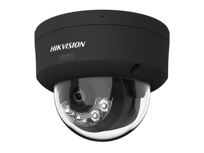 Caméra dôme IP fixe Hikvision 4 Mpx SHL avec Colorvu 3.0, noire