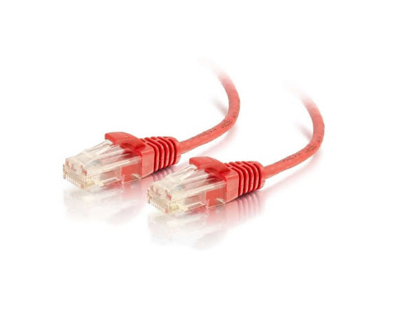 Cable Cat6 delgado C2G de 1,5 m - UTP - Rojo