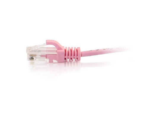 Cable Cat6 delgado C2G de 2,13 m - UTP - Rosa