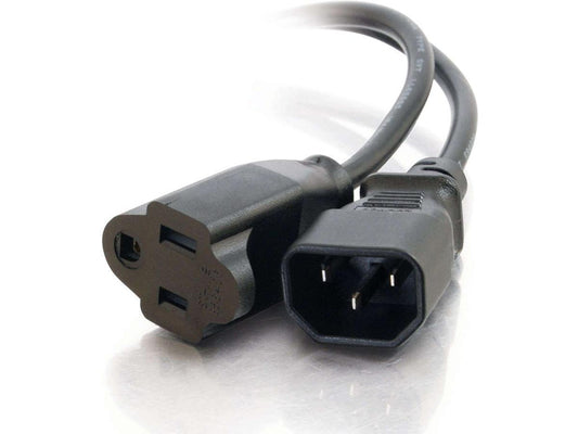 C2G 1Ft Monitor Power Cord - 18 Awg - Iec320C14 To Nema 5-15R - Po
