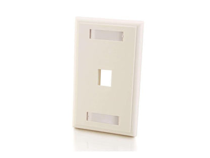 C2G 1-Port Keystone Wallplate Wht