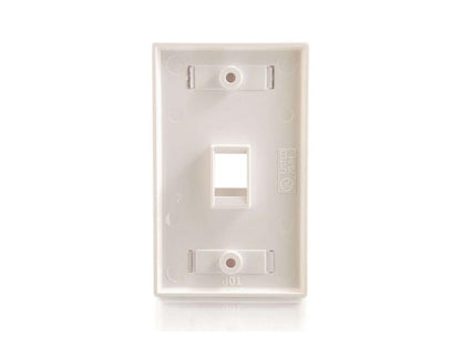 C2G 1-Port Keystone Wallplate Wht