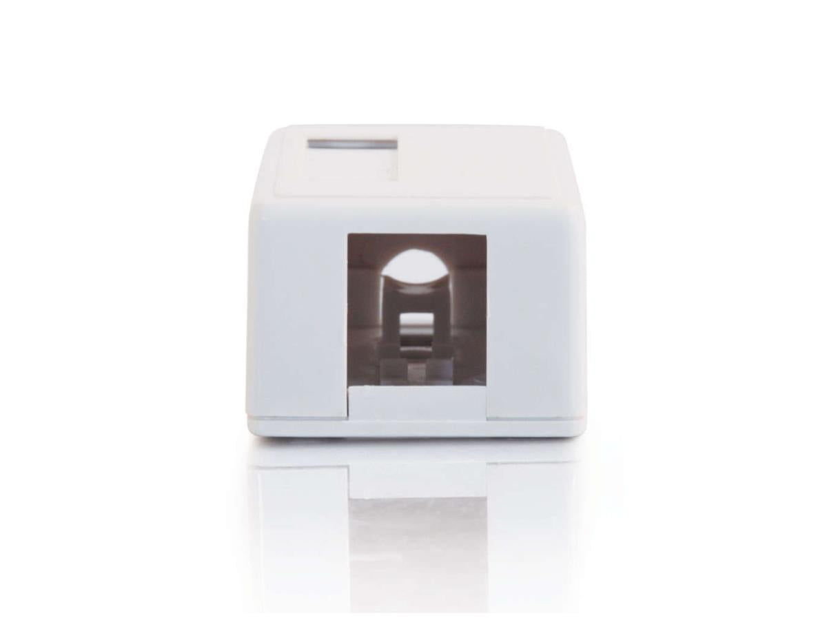 C2G 15-Keystone Surface Mt Box 1-Port Wht