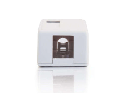 C2G 15-Keystone Surface Mt Box 1-Port Wht