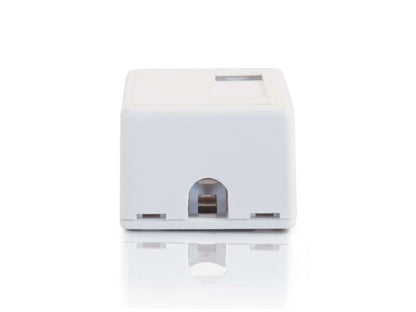 C2G 15-Keystone Surface Mt Box 1-Port Wht