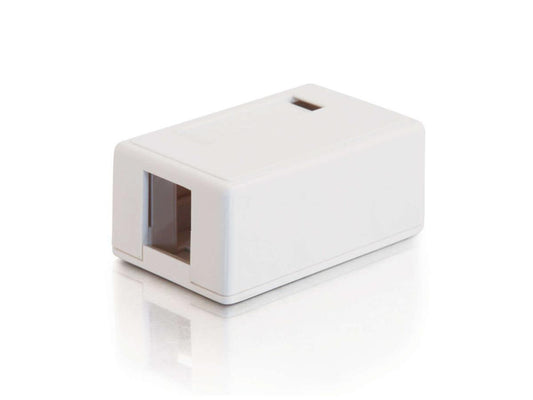 C2G 15-Keystone Surface Mt Box 1-Port Wht