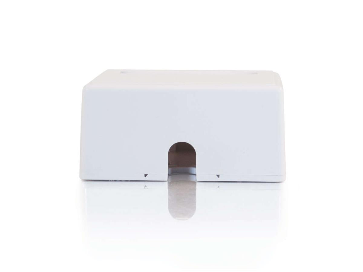 C2G Keystone Surface Mt Box 2-Port Wht