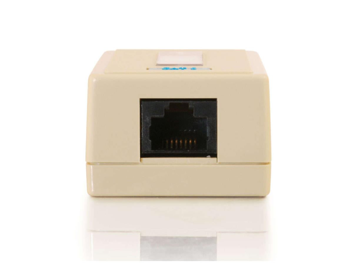 C2G Cat5E Surface Mt Box 1-Port Wht