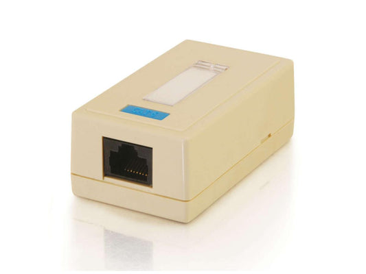 C2G Cat5E Surface Mt Box 1-Port Wht