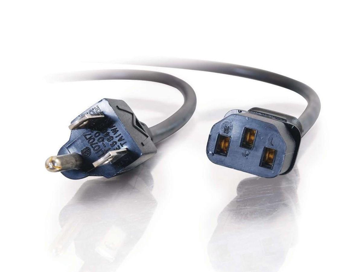 Cordon d'alimentation C2G 15 pi - 18 AWG - Nema 5-15P vers IEC 320C13 - Ordinateur