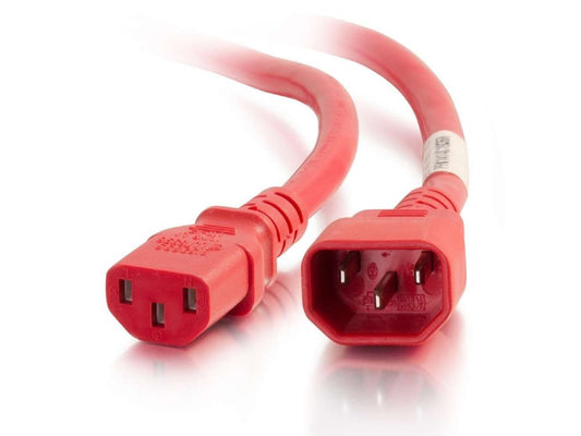 C2G 2Ft C14 To C13 18/3 Sjt Red