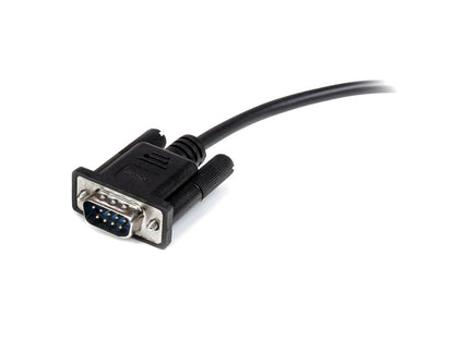Cable serial RS232 DB9 de 3 m, color negro, Startech.Com