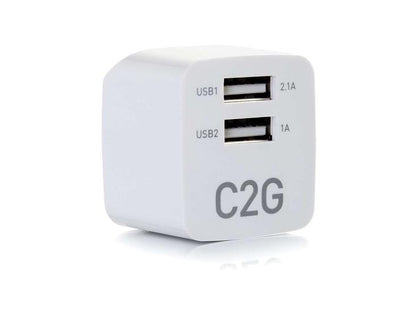 Adaptador USB CA C2G de 2,1 A con puerto dual