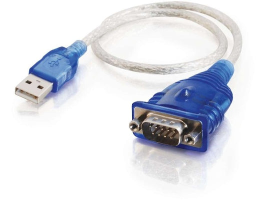 C2G 1.5Ft Usb To Serial Cable - Usb To Db9 Serial Rs232 Cable - M/