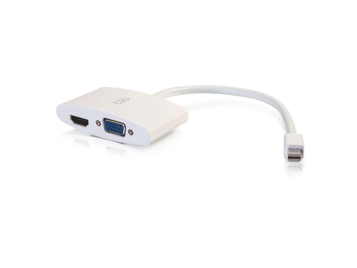 Adaptateur C2G Mini DisplayPort vers VGA HDMI Blanc
