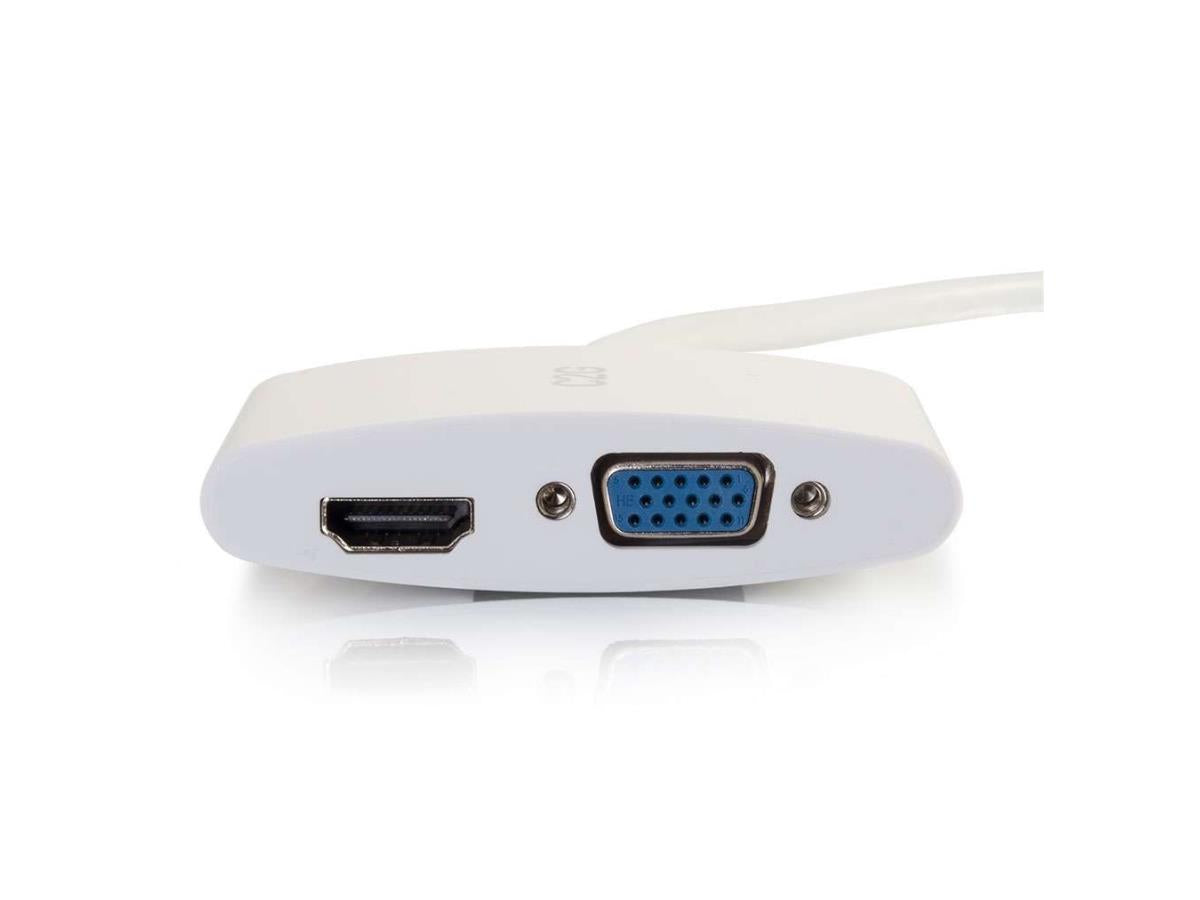 Adaptateur C2G Mini DisplayPort vers VGA HDMI Blanc