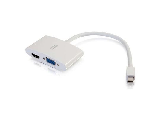 Adaptateur C2G Mini DisplayPort vers VGA HDMI Blanc