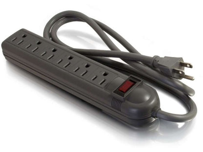 C2G 6-Outlet Power Strip With Surge Suppressor - Surge Protector