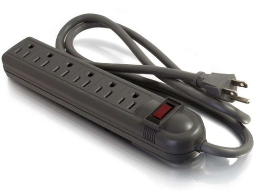 C2G 6-Outlet Power Strip With Surge Suppressor - Surge Protector