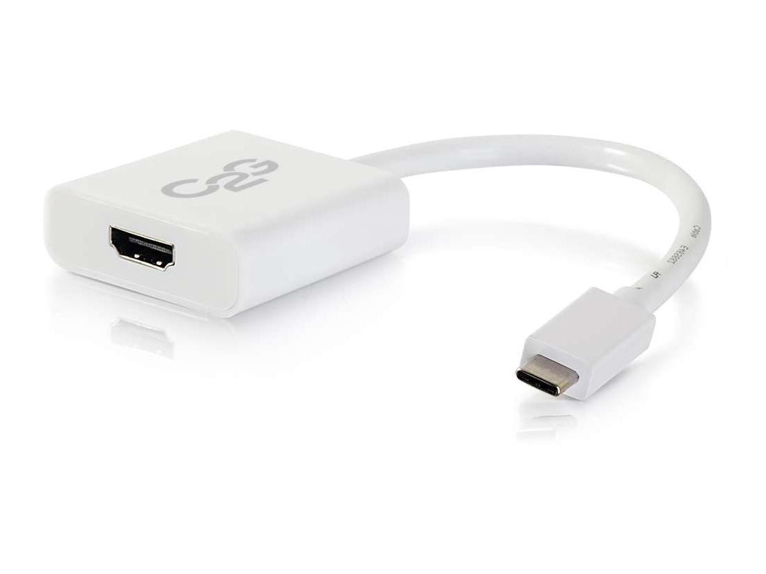 Adaptateur audio vidéo USB-C vers HDMI C2G, blanc