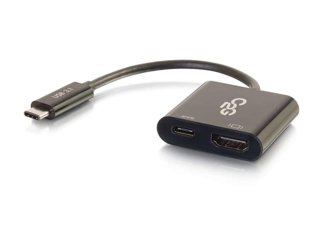 C2G USB-C vers HDMI + USB-C de charge noir