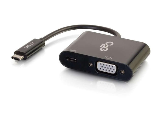 C2G USB-C vers VGA + USB-C de charge noir