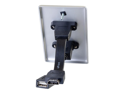 Plaque murale simple USB et HDMI C2G Al
