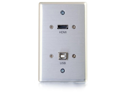 Plaque murale simple USB et HDMI C2G Al