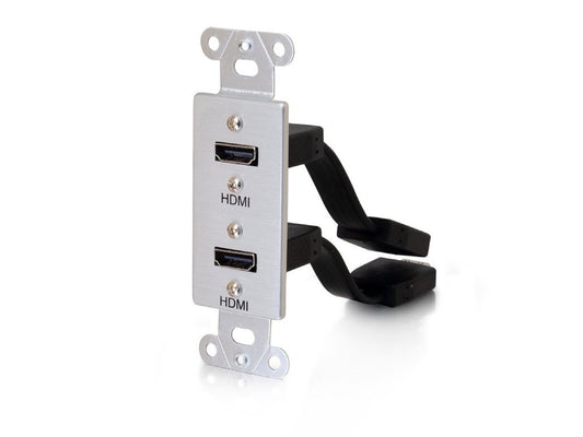 Plaque murale décorative double HDMI Pigtail C2G