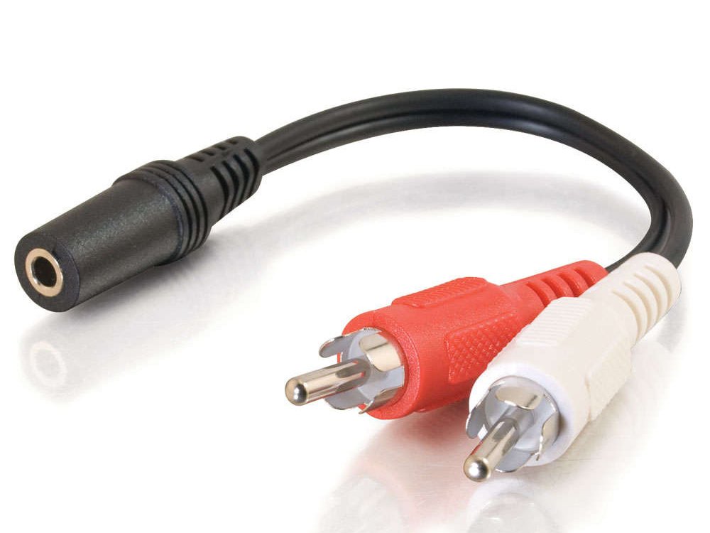 Câble en Y C2G 3,5 mm stéréo femelle vers 2 RCA mâles