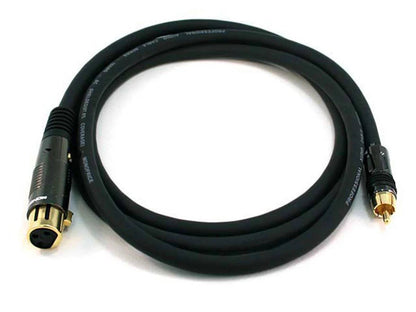 Monoprice - Cable XLR hembra a RCA macho Premier Series de 1,8 m