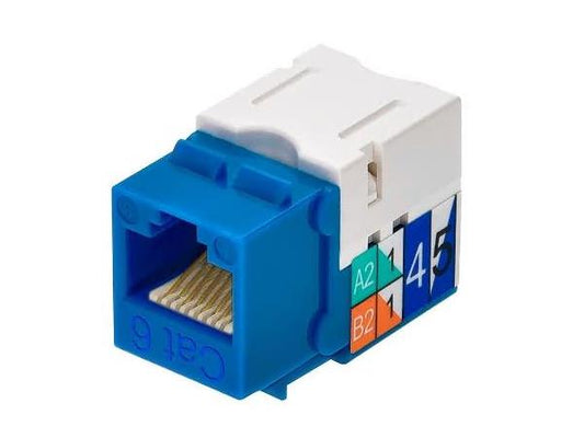 Monoprice Cat6 Punch Down Keystone Jack - Blue
