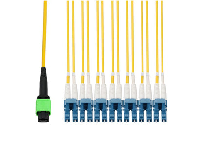 Câble de distribution jaune Add-On2M MPO vers 12XLC OS2