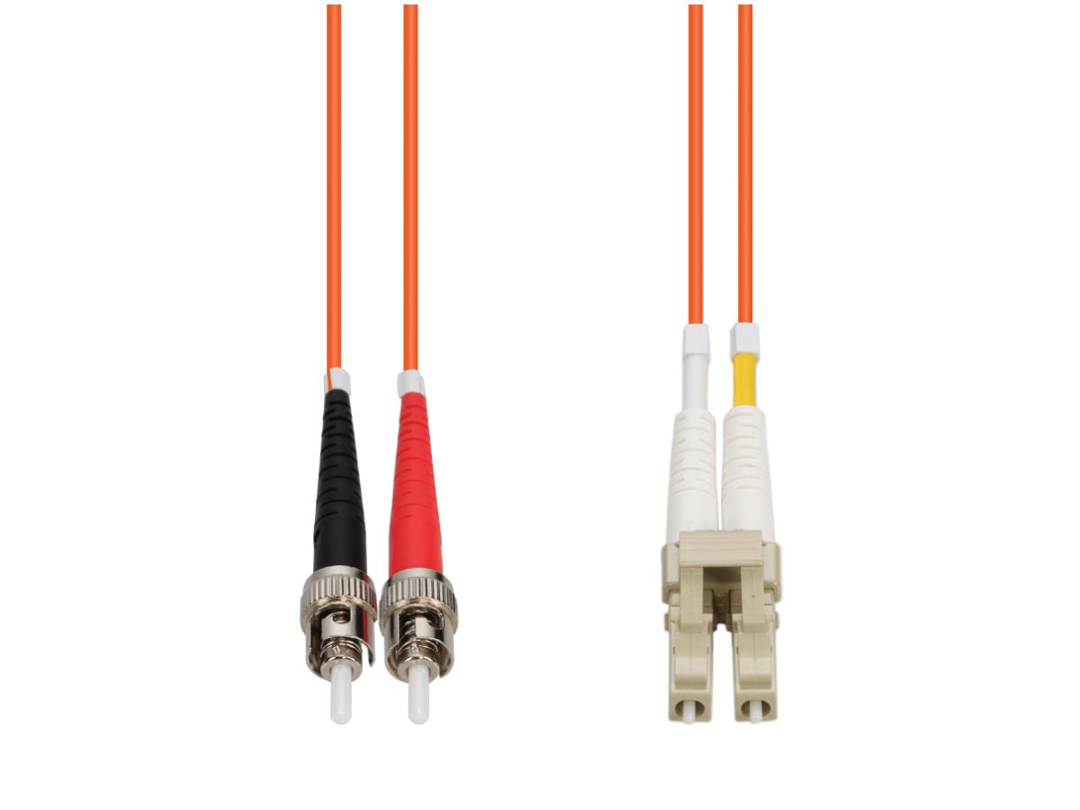 Câble de raccordement duplex orange Add-On25M LC vers ST Om1