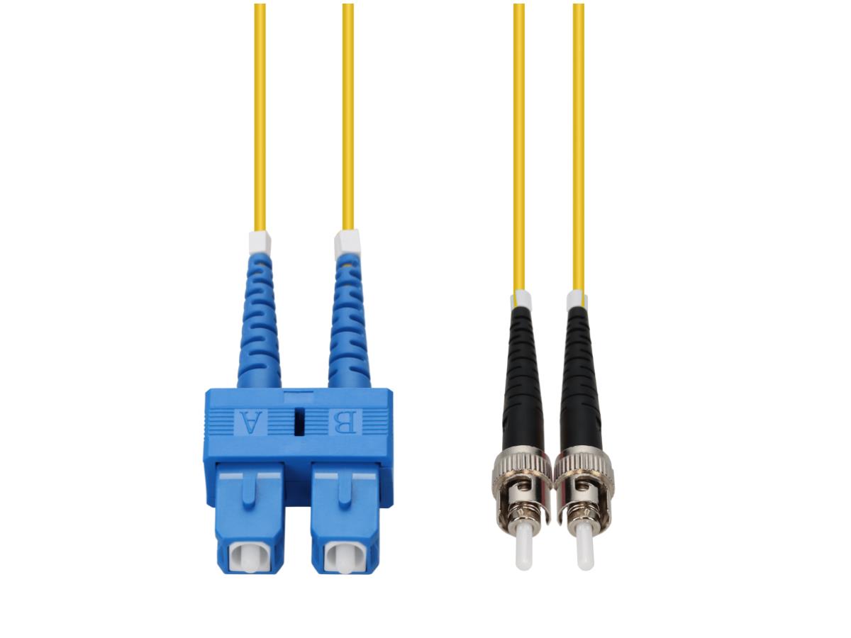 Câble de raccordement duplex jaune Add-On1M SC vers ST OS2