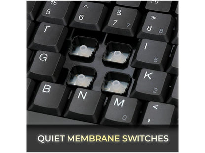 Mini-capuchon LED Kybd noir USB-Ps/2 Combo