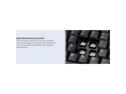 Mini-capuchon LED Kybd noir USB-Ps/2 Combo